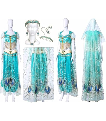 【新品・未使用】ジャスミン アラジン コスプレ 高品質 新品】アラジン ジャスミン コスプレ ハロウィン 衣装 3点セット